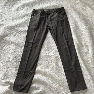 AG Adriano Goldschmied Mens Gray Print Pants Size 36x34 Slim Straight